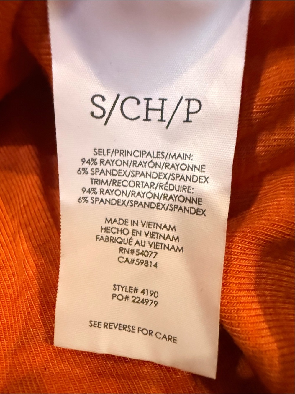 Cabi Rearview Mirror Hangout Tee Orange Gray High Low Top Sz S NWT. Fall Autumn - Picture 10 of 13
